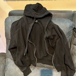 Used black cropped hoodie